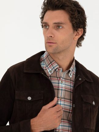 کت چرمی مردانه راسویی کاشارل