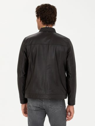 کت چرمی مردانه قهوه ای کاشارل