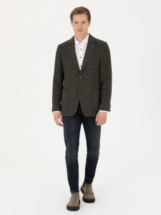 کت مردانه خاکی روشن کاشارل