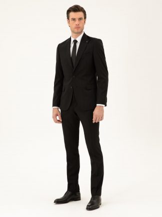 کت و شلوار مردانه مشکی کاشارل