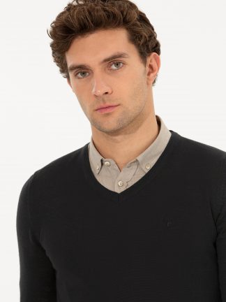 پلیور مردانه مشکی کاشارل