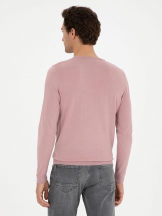 پلیور مردانه صورتی پودری کاشارل