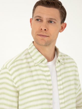 پیراهن مردانه سبز کاشارل