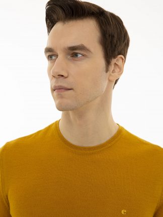 پلیور مردانه زرد کاشارل