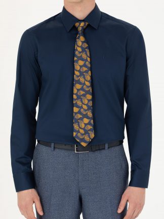 پیراهن رسمی مردانه سرمه ای کاشارل