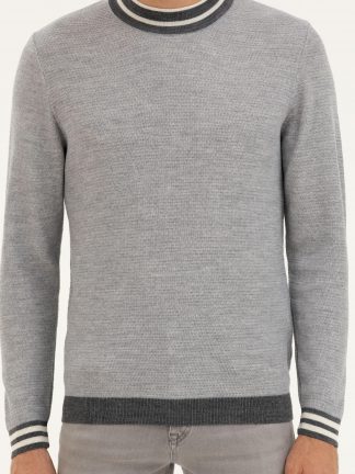 پلیور مردانه خاکستری روشن کاشارل