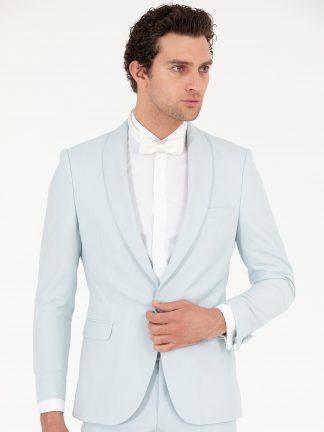 کت و شلوار مردانه آبی روشن کاشارل