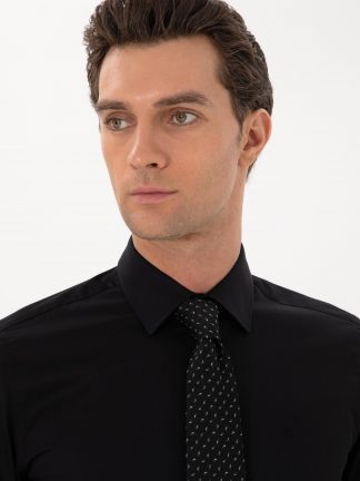 پیراهن رسمی مردانه مشکی کاشارل