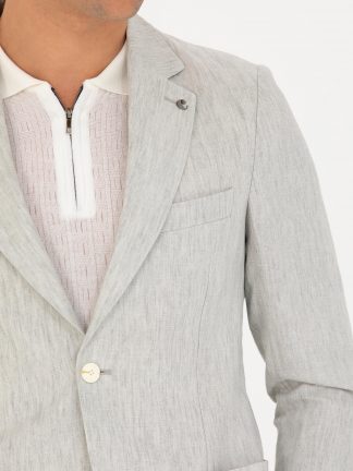 کت مردانه خاکستری روشن کاشارل