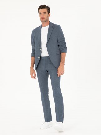 کت و شلوار مردانه نیلی کاشارل