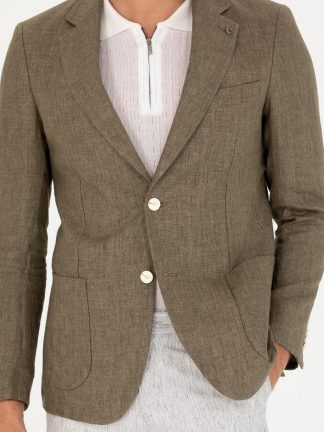 کت مردانه خاکی روشن کاشارل