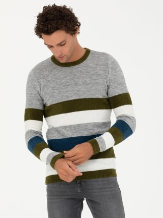 پلیور مردانه خاکی روشن کاشارل