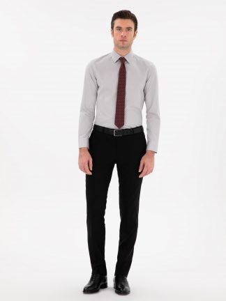 پیراهن رسمی مردانه خاکستری روشن کاشارل