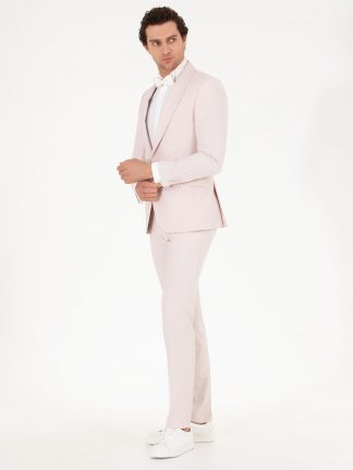 کت و شلوار مردانه صورتی پودری کاشارل