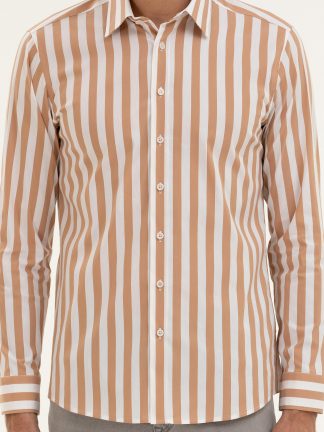 پیراهن مردانه قهوه ای کاشارل