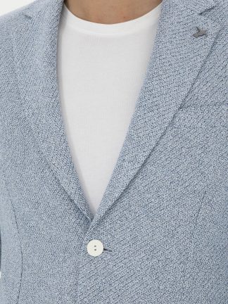 کت مردانه آبی روشن کاشارل