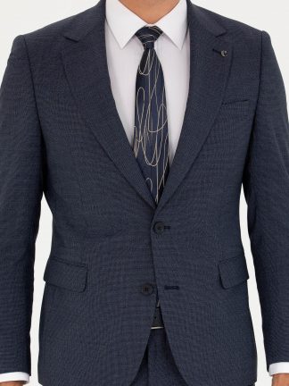 کت و شلوار مردانه نیلی کاشارل