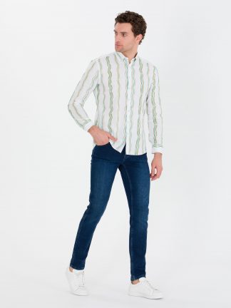 پیراهن مردانه سبز کاشارل