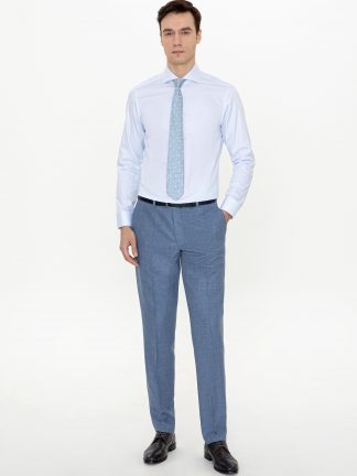 پیراهن رسمی مردانه آبی روشن کاشارل