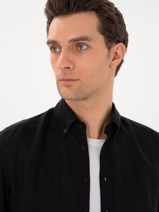 پیراهن مردانه مشکی کاشارل