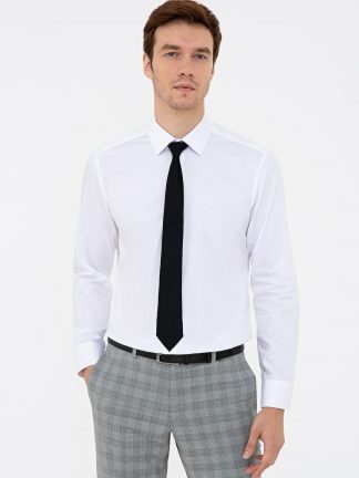 پیراهن رسمی مردانه سفید کاشارل