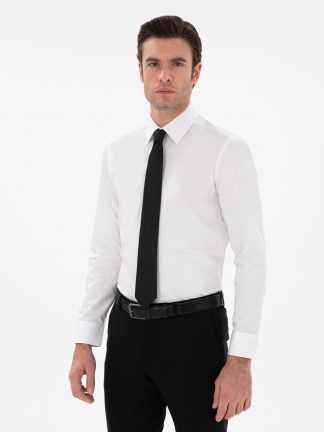 پیراهن رسمی مردانه سفید کاشارل