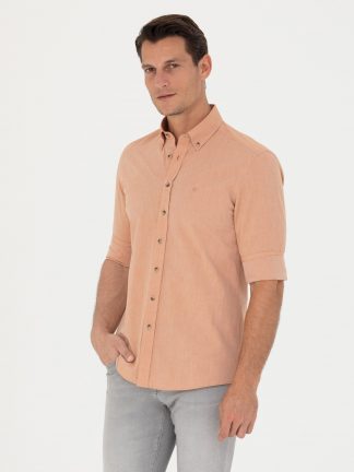 پیراهن مردانه نارنجی کاشارل