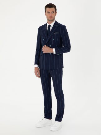 کت و شلوار مردانه سرمه ای کاشارل