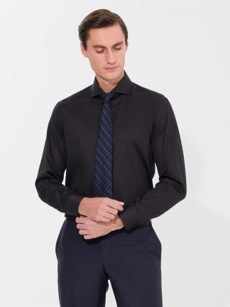 پیراهن رسمی مردانه مشکی کاشارل