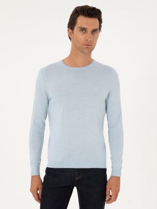 پلیور مردانه آبی روشن کاشارل