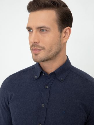 پیراهن مردانه سرمه ای کاشارل