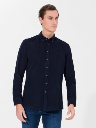 پیراهن مردانه سرمه ای کاشارل