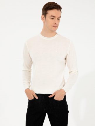 پلیور مردانه سفید کاشارل