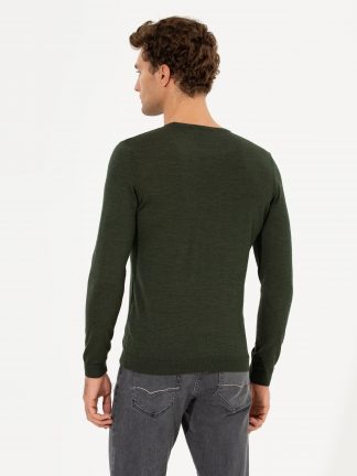 پلیور مردانه خاکی روشن کاشارل