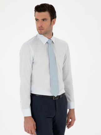 پیراهن رسمی مردانه آبی روشن کاشارل