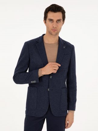 کت مردانه سرمه ای کاشارل