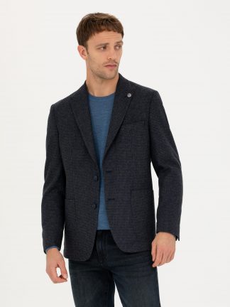 کت مردانه سرمه ای پیرکاردین