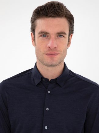 پیراهن مردانه سرمه ای کاشارل