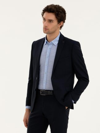 کت مردانه سرمه ای کاشارل