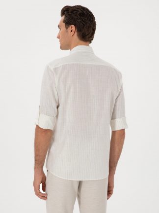 پیراهن مردانه خاکی روشن کاشارل