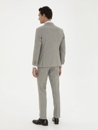 کت و شلوار مردانه بژ کاشارل