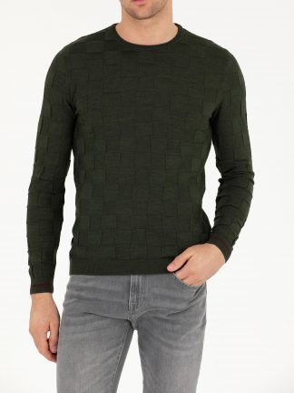 پلیور مردانه خاکی روشن کاشارل