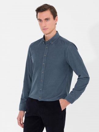 پیراهن مردانه خاکستری تیره کاشارل