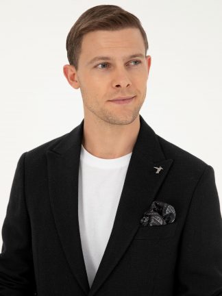 کت مردانه مشکی کاشارل