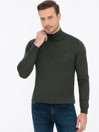 پلیور مردانه خاکی روشن کاشارل