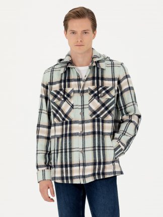 پیراهن مردانه آبی فیروزه ای کاشارل