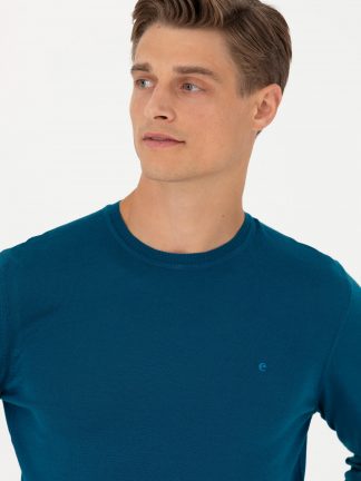 پلیور مردانه آبی نفتی کاشارل