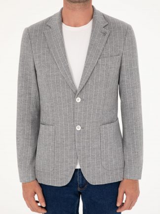 کت مردانه خاکستری روشن کاشارل