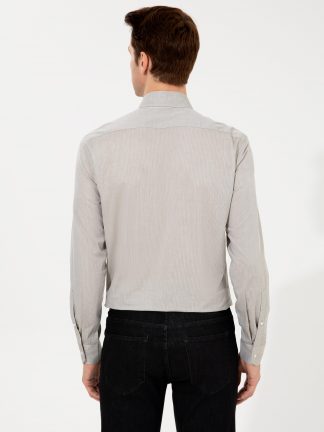 پیراهن مردانه خاکی روشن کاشارل