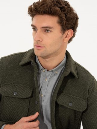 کت مردانه خاکی روشن کاشارل